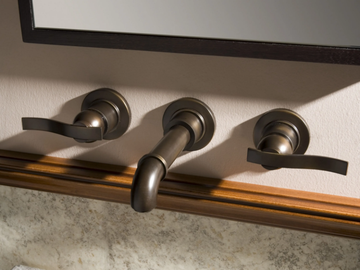 BALI - 3 hole wall-mounted washbasin tap by GRAFF - view 3