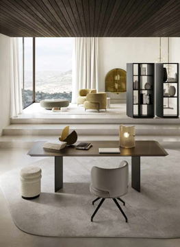AKIKO - Swivel upholstered fabric chair by Gallotti&Radice - view 3