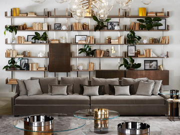 FIRST - Modular velvet sofa by Gallotti&Radice - view 3