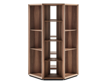 PRISM DIVIDER - Open divider walnut bookcase by Gallotti&Radice - view 2