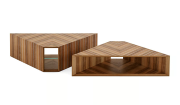 PRISM - Walnut coffee table by Gallotti&Radice - view 3