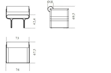 STAMI LOUNGE - Armchair with removable cover by Gallotti&Radice - view 3
