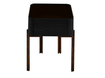 TWELVE C - Square ash bedside table with drawers by Gallotti&Radice - view 3