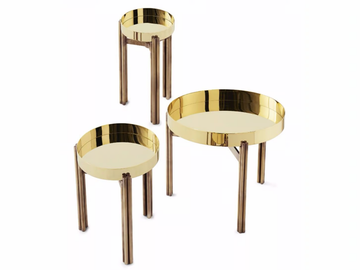 TWELVE - Round brass coffee table by Gallotti&Radice - view 2