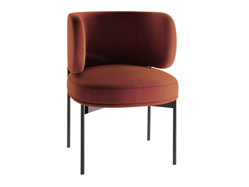 AKIKO - Upholstered chair with armrests by Gallotti&Radice - view 2