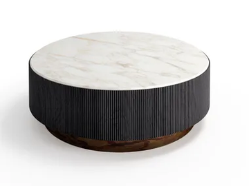NORI - Low round solid wood coffee table by Gallotti&Radice - view 2