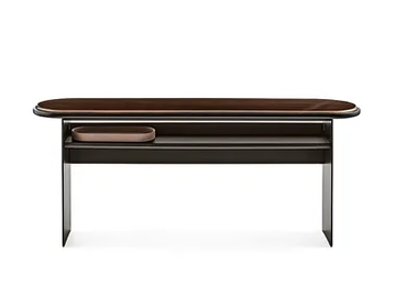 SENSEI CONSOLE - Wood and glass console table by Gallotti&Radice - view 2