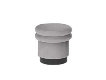 STAMI - Upholstered round fabric pouf by Gallotti&Radice - view 2