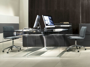 AIR DESK 1 UP - Multiple Glass and Stainless Steel office desk by Gallotti&Radice - view 3