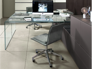 AIR DESK 1 UP - Multiple Glass and Stainless Steel office desk by Gallotti&Radice - view 2