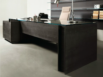 MILANO - Ash executive desk with drawers by Gallotti&Radice - view 3