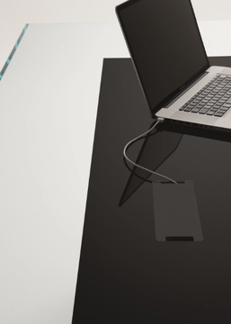 DOLM - Wood and glass office desk / table by Gallotti&Radice - view 3