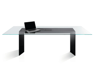 DOLM - Wood and glass office desk / table by Gallotti&Radice - view 2