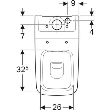 ICON SQUARE - Vitreous China toilet with external cistern by Geberit - view 3