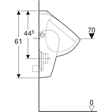 SELNOVA - Suspended Vitreous China urinal by Geberit - view 3