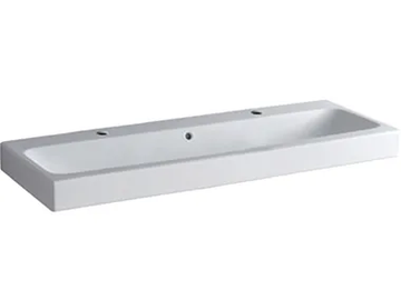 ICON - Double porcelain stoneware washbasin by Geberit - view 2
