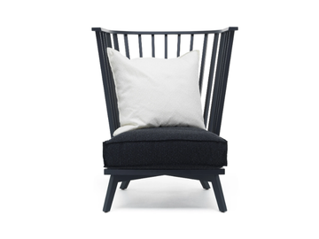 GRAY 06 - Armchair with wooden frame and fabric cushion by Gervasoni - view 2