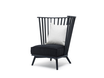 GRAY 06 - Armchair with wooden frame and fabric cushion by Gervasoni - view 3
