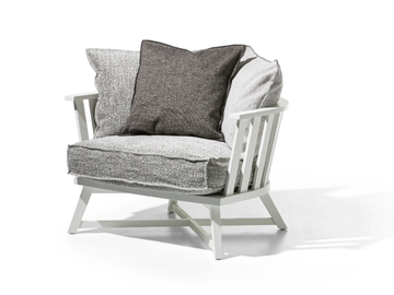 GRAY 07 - Fabric armchair with armrests by Gervasoni - view 2