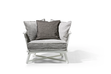 GRAY 07 - Fabric armchair with armrests by Gervasoni - view 3