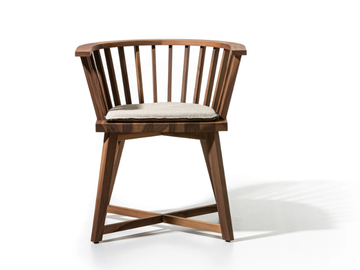 GRAY 24 - Wooden chair with armrests by Gervasoni - view 2