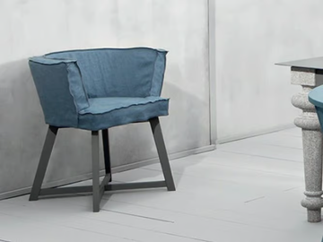 GRAY 27 - Fabric easy chair with armrests by Gervasoni - view 2