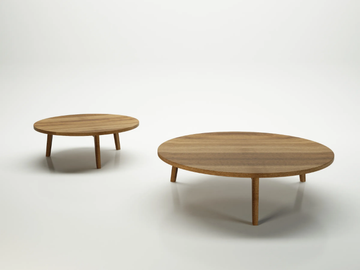 GRAY 46 - Low round wooden coffee table by Gervasoni - view 3