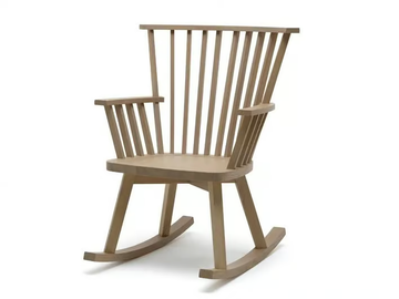 GRAY 29 - Rocking wooden chair with armrests by Gervasoni - view 2