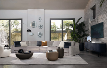 LOLL COMP. 10 - Sectional curved sofa with removable cover by Gervasoni - view 3