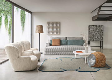 LOLL 16 - Fabric sofa with removable cover by Gervasoni - view 3
