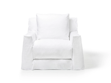 LOLL 01 - Fabric armchair with removable cover with armrests by Gervasoni - view 2