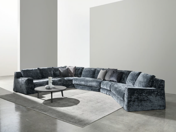 LOLL COMP. 11 - Sectional curved fabric sofa by Gervasoni - view 2