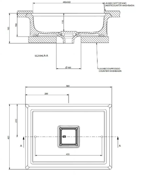 ELEGANZA - Countertop rectangular Cristalplant® handrinse basin by Gessi - view 3