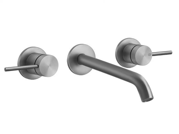 FLESSA - 3 hole wall-mounted stainless steel washbasin mixer by Gessi - view 3