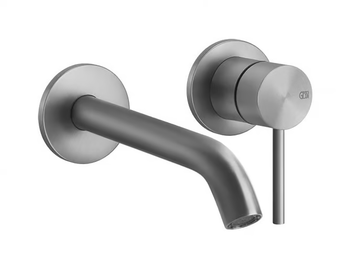 FLESSA - 2 hole wall-mounted stainless steel washbasin mixer by Gessi - view 2