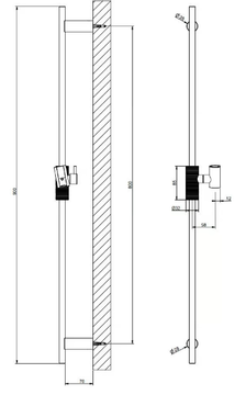 HABITO TRAME - Chromed brass shower wallbar by Gessi - view 3
