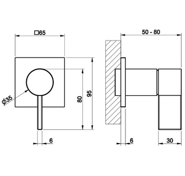 INVERSO RIGATO - Wall-mounted chromed brass remote control tap by Gessi - view 3