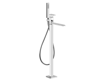 ELEGANZA BATH - Floor standing metal bathtub mixer with hand shower by Gessi - view 3