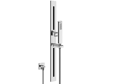 ELEGANZA SHOWER - Brass shower wallbar with hand shower by Gessi - view 2