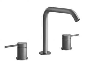 FLESSA - 3 hole countertop stainless steel washbasin mixer by Gessi - view 2