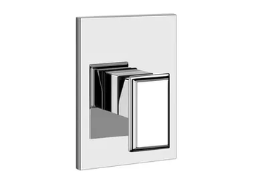ELEGANZA SHOWER - 1 hole metal shower mixer with plate by Gessi - view 2
