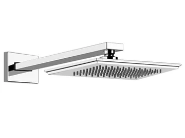 ELEGANZA SHOWER - Wall-mounted rectangular metal overhead shower with arm by Gessi - view 2