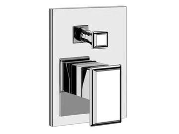 ELEGANZA SHOWER - 2 hole metal shower mixer with plate by Gessi - view 2