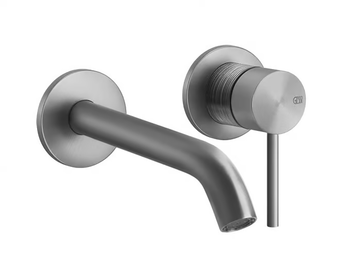 TRAME - Wall-mounted stainless steel washbasin mixer by Gessi - view 2