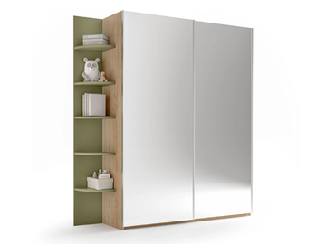 2501V + 8142 - Built-in wooden wardrobe with sliding doors by Giessegi - view 2