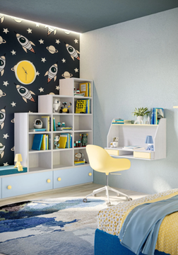 UP! - Rectangular wooden Kids writing desk with drawers by Giessegi - view 3