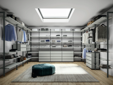 CA13 - Corner sectional wooden walk-in wardrobe by Giessegi - view 2