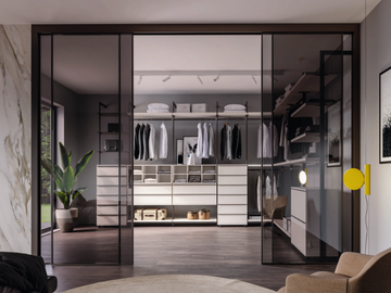 CA14 - Sectional corner wooden walk-in wardrobe by Giessegi - view 2