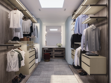 CA02 - Sectional wooden walk-in wardrobe by Giessegi - view 2