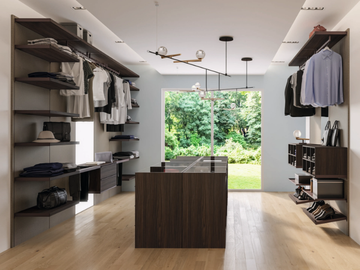 CA03 - Sectional wooden walk-in wardrobe by Giessegi - view 2